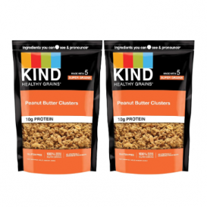 KIND Healthy Grains Granola, Peanut Butter Clusters, 11oz, 1 Count (Pack of 2) @ Amazon