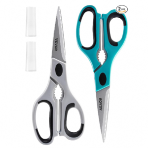 VEVOR Kitchen Scissors, 2 Pack Durable Stainless Steel Shears with Sheaths @ Amazon