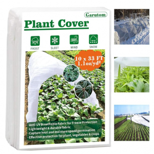 Garutom Plant Covers Freeze Protection 10ft x 33ft 1.1 oz Frost Cloth Plant Freeze Protection
