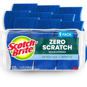 Scotch-Brite Non-Scratch Scrub Sponges, For Washing Dishes and Cleaning Kitchen, 9 Scrub Sponges