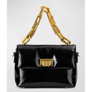 Brandon Blackwood Yuta Padded Patent Shoulder Bag