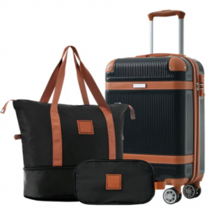 streamdale hardshell luggage sets 3 piece carry-on suitcase double spinner wheels with tsa lock