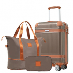 streamdale hardshell luggage sets 3 piece carry-on suitcase double spinner wheels with tsa lock