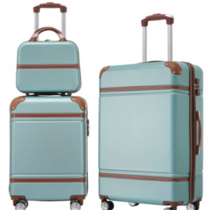 streamdale hardshell luggage sets 3 pieces 20" +24" luggages and cosmetic case spinner suitcase wi