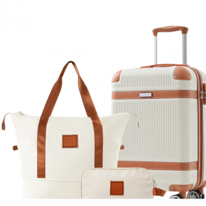 streamdale hardshell luggage sets 3 piece carry-on suitcase double spinner wheels with tsa lock