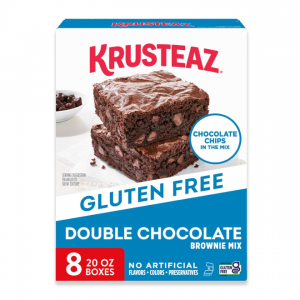 Krusteaz Gluten Free Double Chocolate Brownie Mix, 20-ounce Boxes (Pack of 8) @ Amazon