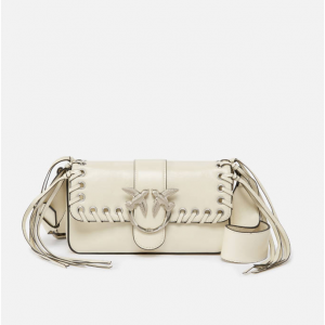 PINKO Love Bag Slouchy soft bag with fringing and shoulder strap