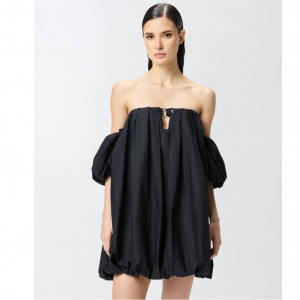 PINKO Poplin 迷你泡泡袖连衣裙