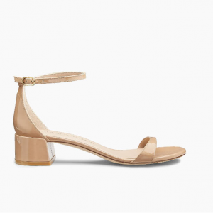 Stuart Weitzman Nudist Block 35MM Patent Leather Sandals