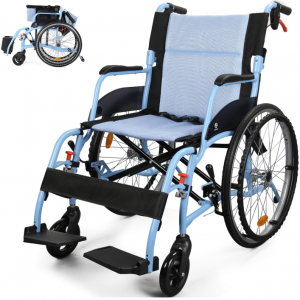 Wheelchairs for Adults, WHLICKS 2025 Premium Comfortable Transport Wheelchair Lightweight Foldable
