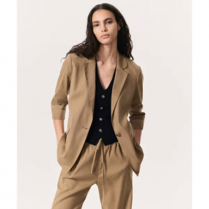 rag & bone Jennie 亞麻混紡西裝外套