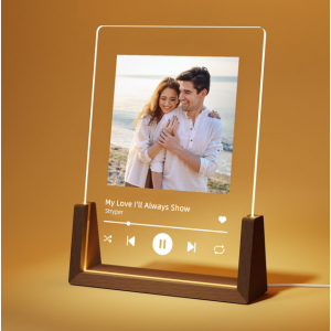 Personalised Acrylic Spotify Song Plaque Night Light - Custom Photo Night Lamp @ PGFinds
