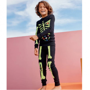 Hanna Andersson Kids Halloween Glow-in-the-Dark Long John Pajama Set
