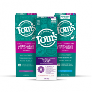 Tom's of Maine 口腔护理产品促销 收牙膏、牙刷、漱口水等