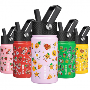 BJPKPK Insulated Water Bottle with Straw Lid, 15 oz Stainless Steel Metal Water Bottle @ Amazon