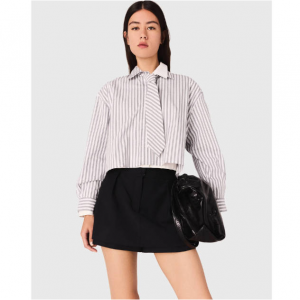 Maje 條紋水鑽襯衫