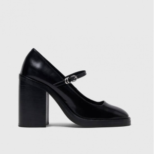Maje 皮革瑪麗珍高跟鞋