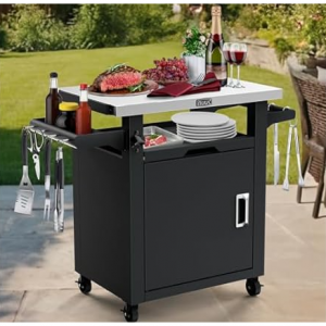 NUUK Grill Carts Outdoor with Enclosed Cabinet and Storage Drawer