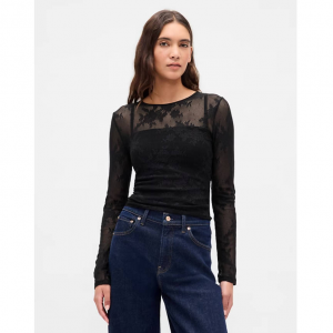 Gap 透明蕾絲上衣