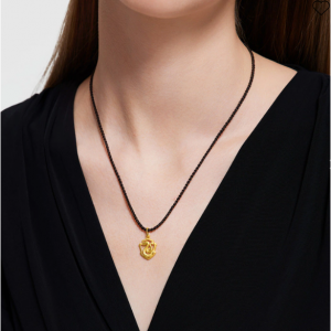 哈利‧波特 999.9黃金史萊哲林學院徽章蛇頸鍊