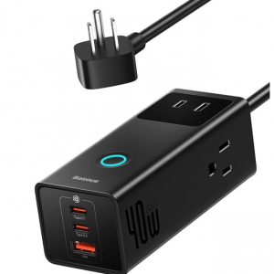 Amazon - Baseus PowerCombo 20W PD 6合1 1200J浪涌保护插座 ，现价$14.25