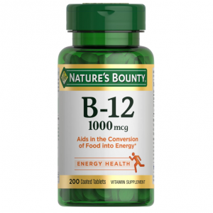 Nature's Bounty Vitamin B12 1000 mcg Supplements, Supports Energy Metabolism, 200 Ct @ Amazon