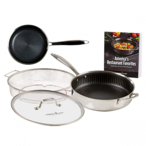 Copper Chef Titan Fry, 9.5 inch with 8 inch Pan, stainless-steel @ Amazon