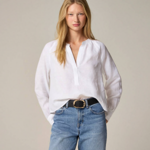 J.Crew Cabana 亞麻上衣