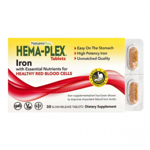 NaturesPlus, Hema-Plex，铁，30 片缓释片