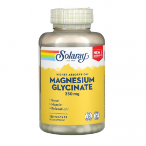 Solaray, High Absorption甘氨酸镁，350 毫克，120 粒素食胶囊