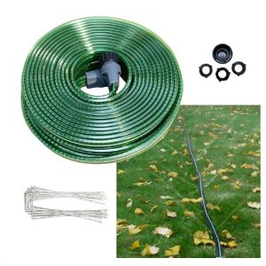 Secbulk 50 FT Flat Sprinkler Hose for Lawn Watering Garden Soaker Hose with Holes @ Amazon