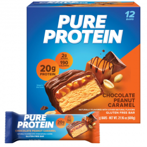 Pure Protein 高蛋白花生焦糖巧克力量棒 1.76oz 12条 @ Amazon