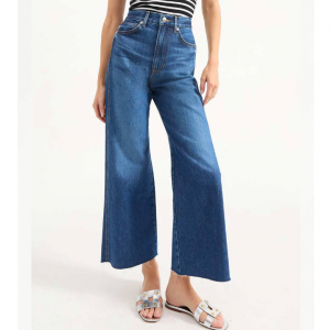 Veronica Beard Taylor Cropped Wide-Leg Jean
