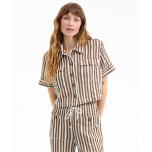 Veronica Beard Bouvier Knit Button-Down Shirt