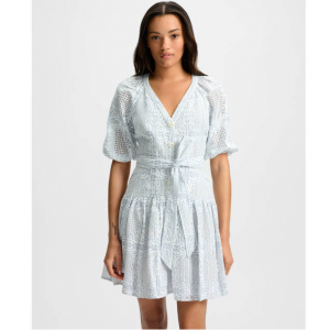 Veronica Beard Bobbie Eyelet Mini Dress