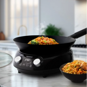 Nuwave Induction Hot Wok with 14" Carbon Steel Wok, Glass Lid & Stand @ Costco