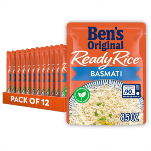 BEN'S ORIGINAL Ready Rice Basmati Rice, Easy Side Dish, 8.5 oz Pouch (Pack of 12) @ Amazon
