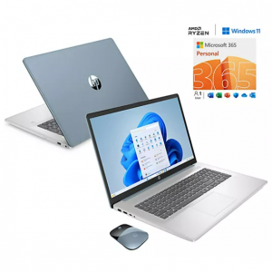 HP 17 英寸触控笔记本电脑 AMD R3 8GB RAM 256GB SSD 带 MS365 和优惠券