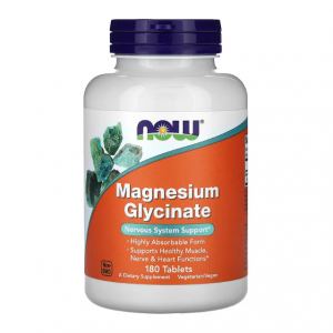 NOW Foods, 甘氨酸镁，180 片（每片 100 毫克）