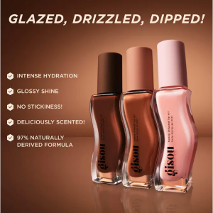 New! Gisou Honey Infused Hydrating Lip Oil in Milky Mocha, Sticky Toffee & Vanilla Glazed@ Sephora