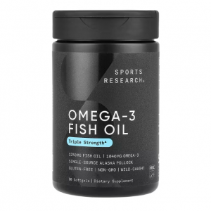 Sports Research, Omega-3 鱼油，Triple Strength，90 粒软凝胶