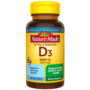 Nature Made 125 mcg Vitamin D3 Liquid Softgels -- 5000 IU - 90 Liquid Softgels