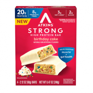 Atkins Strong Birthday Cake 20g Protein Bar