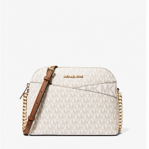 Michael Kors Outlet Jet Set Travel Medium Logo Dome Crossbody Bag