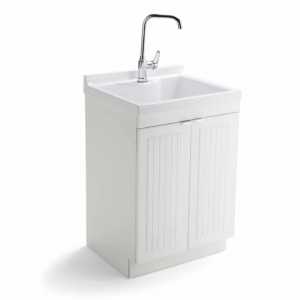 Murphy 一体式 24 英寸洗衣水槽和橱柜，带 ABS 水槽