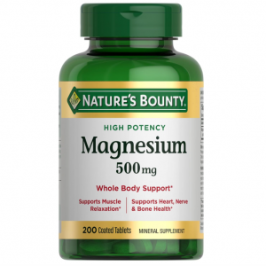 Nature's Bounty Magnesium Supplements - Magnesium 500 Mg Tablets for Bone & Muscle Health, 200 Cou
