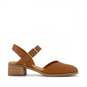 TOMS Jaclyn Heel Amber 女士编织仿皮高跟鞋