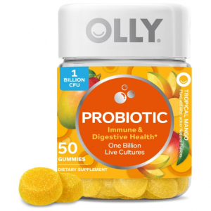 OLLY Probiotic Gummy, Immune and Digestive Support, 1 Billion CFUs, Mango - 50 Count @ Amazon