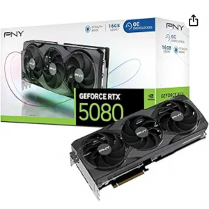 Amazon - PNY NVIDIA GeForce RTX 5080 OC Triple Fan 顯卡，現價$929 + 免運費