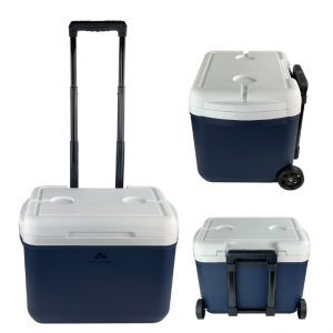 Ozark Trail 30 Quart Capacity Hard Side Wheeled Cooler, 42-Can, Blue @ Walmart